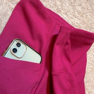 Bright Magenta Athletic Shorts, Size S
